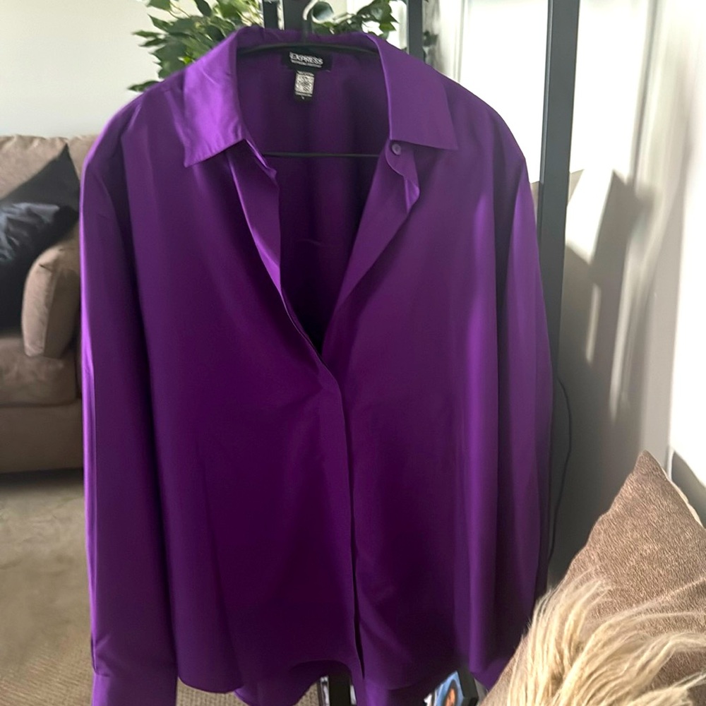 EXPRESS boyfriend Portofino blouse size small